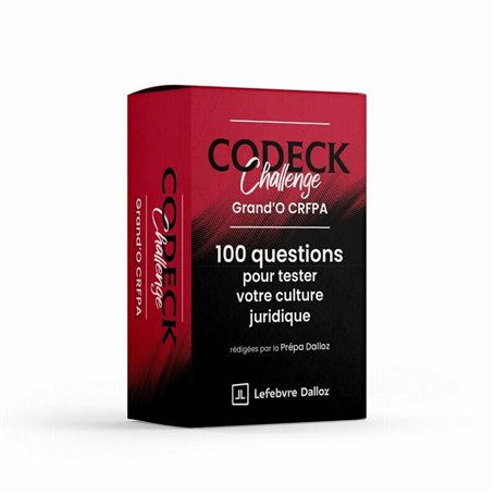 Codeck Challenge : Grand'O CRFPA - 100 questions pour tester votre culture juridique