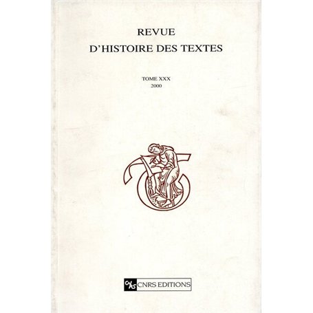 Revue d'histoire des textes 30-2000 68,49 €