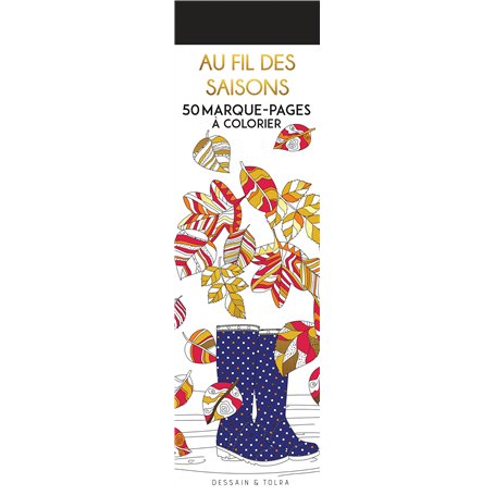 Au fil des saisons - 50 marque-pages à colorier