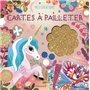 Cartes à pailleter licornes et animaux magiques
