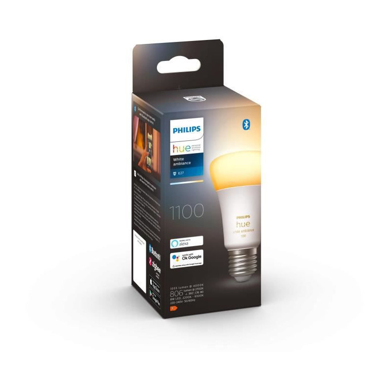 Philips Hue White ambiance A60 - Ampoule connectée E27 - 1100