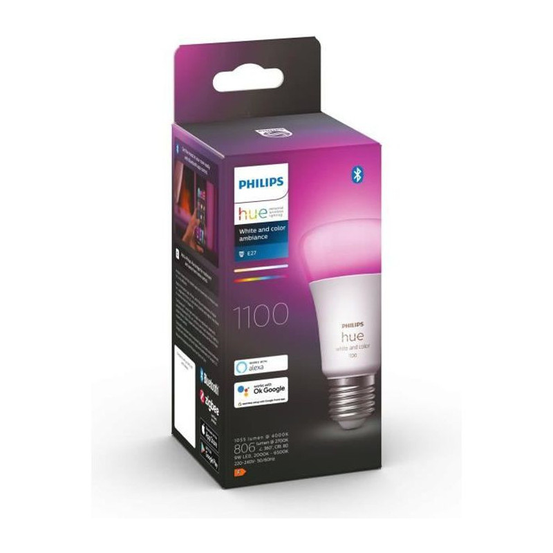 Philips Hue White and Color ambiance A60 - Ampoule connectée E27 - 1100