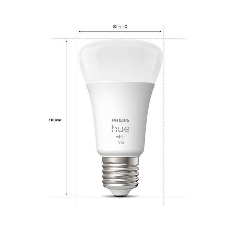 Image secondaire de Philips Hue White A60 - Ampoule connectée E27 - 800 (lot de 2)