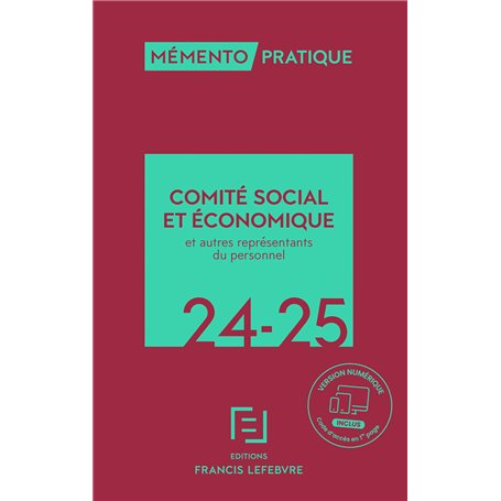 Mémento CSE et autres représentants du personnel 2024-2025