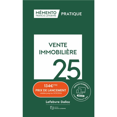 Mémento Vente immobilière 2025