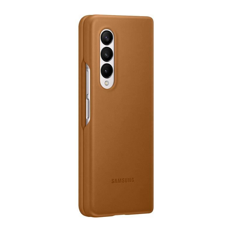 Image secondaire de SAMSUNG Coque en cuir Z Fold3 Marron clair