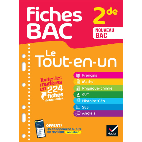 Fiches bac - Le Tout-en-un 2de (toutes les matières) - 2025-2026