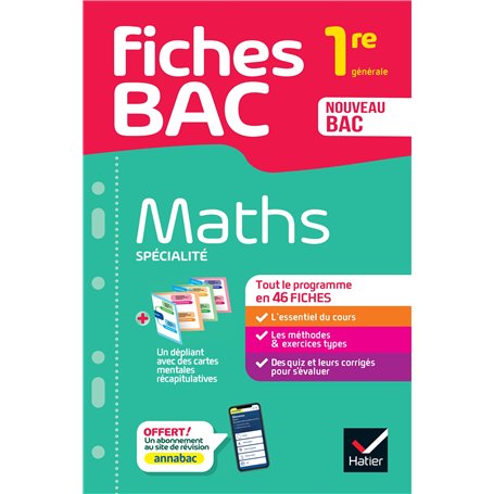 Fiches bac - Maths 1re générale (spécialité)