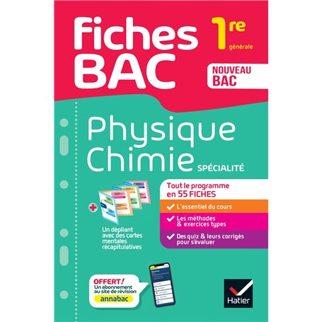 Fiches bac - Physique-Chimie 1re générale (spécialité)