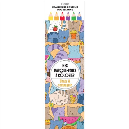 Mes marque-pages à colorier - Chats et compagnie