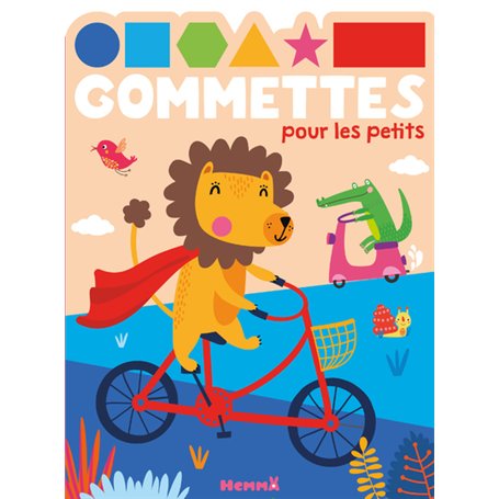 Gommettes pour les petits (Lion sur vélo)