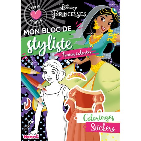 Disney Princesses - Mon bloc de styliste - Coup de coeur créations - Tenues colorées