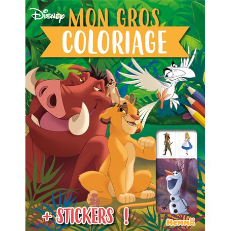 Disney - Mon gros coloriage + stickers ! (Simba
