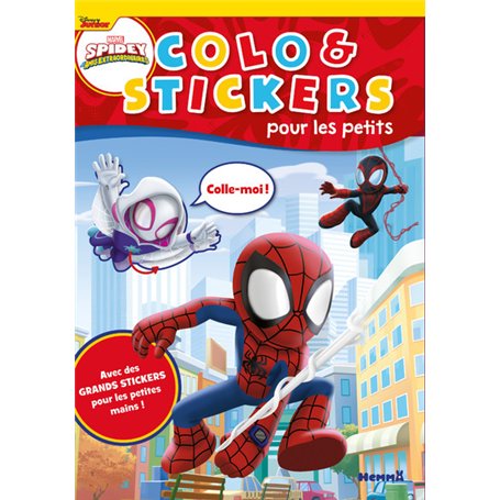 Marvel Spidey et ses amis extraordinaires - Colo & Stickers pour les petits - Avec des grands stickers pour les petites mains !