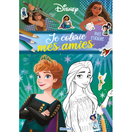 Disney - Je colorie mes amies (Anna et Elsa) - Avec stickers