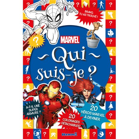 Marvel - Qui suis-je ? - 20 héros Marvel à deviner - 20 coloriages détachables