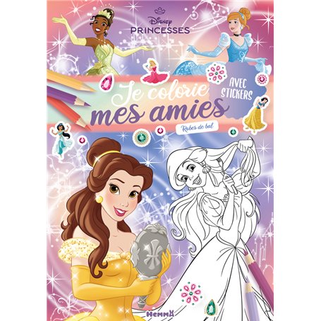 Disney Princesses - Je colorie mes amies - Robes de bal - Avec stickers