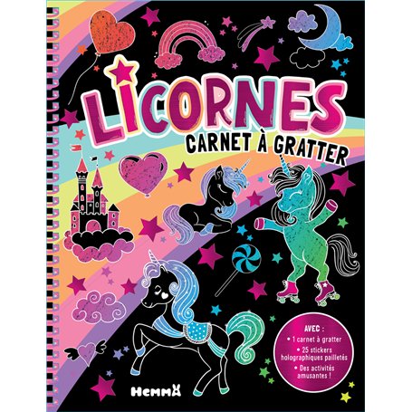 Licornes - Carnet à gratter - Avec 1 carnet à gratter