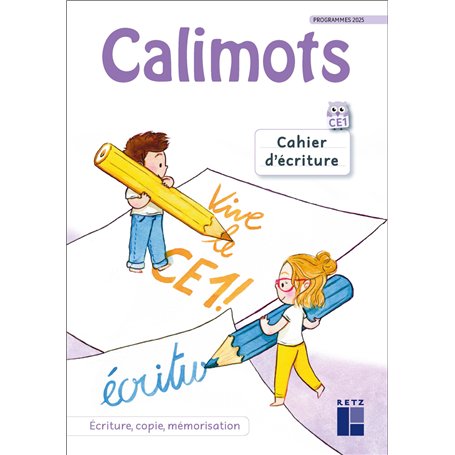 Calimots CE1 - Cahier d'écriture - Programmes 2025