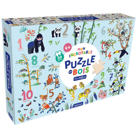 Mon incroyable puzzle en bois - Les chiffres