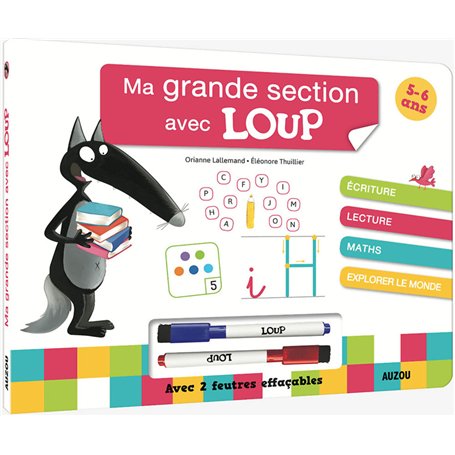 Mon livre ardoise Loup - Ma grande section avec Loup
