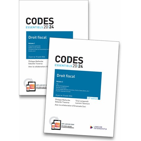 Code essentiel - Droit fiscal 2024 - À jour au 15 août 2024 (2 volumes)