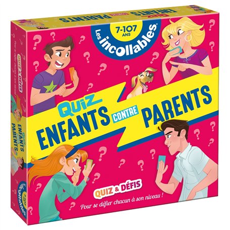 Boîte Quiz - Incollables Famille - Enfants vs Parents