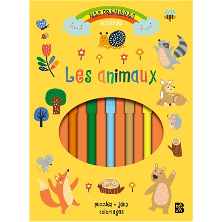 Bloc d'activités avec feutres: les animaux