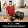Ninja Foodi MAX Dual Zone Air Fryer, Friteuse sans huile, 2 tiroirs, 9,5 L, 6-en-1 (Air Fry, Max Crisp, rôtir, cuire, réchauffer