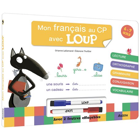 Mon français au CP avec Loup - Livre-ardoise