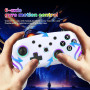Manette de commutation, lumières RVB changeables, manette Switch Pro avec réveil/joysticks précis, gyroscope 6 axes/double shock