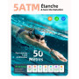 Parsonver Montre Connectée Femme avec 5ATM Étanche, Montre Sport pour Natation, 1,8" HD Smartwatch avec 100+ Sportifs, Sommeil, 