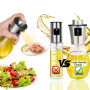 Behiruch Lot de 2 pulvérisateurs d'huile pour huile alimentaire, en verre, 2 x 200 ml, vaporisateur d'huile pour la cuisson, vap