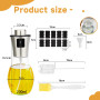 Behiruch Lot de 2 pulvérisateurs d'huile pour huile alimentaire, en verre, 2 x 200 ml, vaporisateur d'huile pour la cuisson, vap