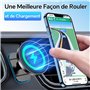 Coolpow 15w Support Telephone Voiture Induction [Grille Aeration] Chargeur Magsafe Voiture Accessoires Chargeur magnétique Suppo