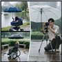 BRDRC Support de parapluie à double pince pour appareil photo - Support pour poussette - Fauteuil roulant - Bras magique - Suppo