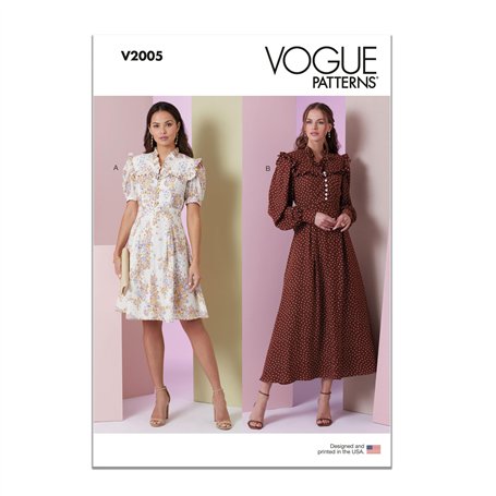 Vogue V2005U5 Robe en deux longueurs avec manches variantes U5 (44-46-48-50-52)