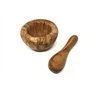 AramediA Mortier et pilon en bois d'olivier tunisien Handicrafts Ensemble de broyeur pour cuisine Épices – Presse-ail
