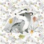 Herz Stoffe Österreich Coupon en tissu éponge French avec renard, 40 x 50 cm, amour d'automne