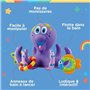 Jouet de bain - NUBY - Pieuvre intéractive flottante - Anneaux de bain - Violet