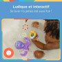 Jouet de bain - NUBY - Pieuvre intéractive flottante - Anneaux de bain - Violet