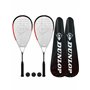 2 x Max Dunlop Biotec Ti Lot de 2 raquettes de Squash avec balles de 3 Squash RRP £ 150