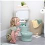 INGENUITY Mini Toilette enfant avec Réducteur de Toilette inclus, Chasse d'eau musicale et rangement lingette intégré Vert
