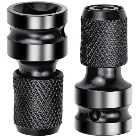BLUESEABUY 2 Pièces Adaptateurs de Douille 1/2" Carré à 1/4" Adaptateur Impact Cle a Choc Convertisseur de Libération Rapide pou