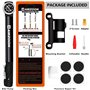 AMZOON Pompe à Vélo Pompe a Velo avec Manometre Tuyau Rallongé Mini Pompe Vélo Adapté pour Schrader et Presta Valve Pompe Velo a