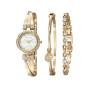 Anne Klein Women's Premium Crystal Accented Bangle Watch and Bracelet Set