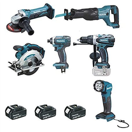 Ensemble de 6 machines MAKITA 18 V Li-Ion 4 Ah - DLX6104MX1