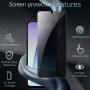 Vuciya Lot de 2 Protection Écran Anti-Espion pour Xiaomi Redmi 14C / Xiaomi Poco C75 Verre Trempé 9H Dureté Vitre Film Résistant