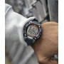 Timex Ironman Essential Montre pour Homme 44 mm - Bracelet en polyuréthane Gris, Cadran numérique, boîtier Gris, TW5M64500