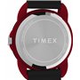 Timex - TW2W91900 Machines Montre pour Enfant 30 mm avec Bracelet en Silicone Noir, Cadran Noir, Boîtier Rouge